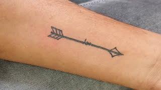 how to make Arrow tattoo.#Shorts