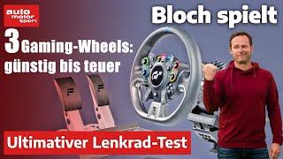 Günstig bis teuer: 3 Gaming-Lenkräder im ultimativen Test - Bloch spielt #24 | auto motor und sport