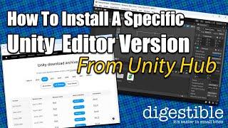 How to Install a specific Unity Editor Version from within Unity Hub