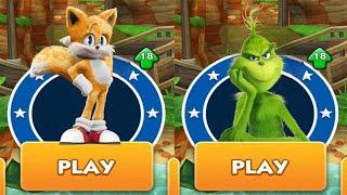 Sonic Dash - Movie Tails vs Grinch Subway Run vs Zazz Eggman Boss Battles Gameplay