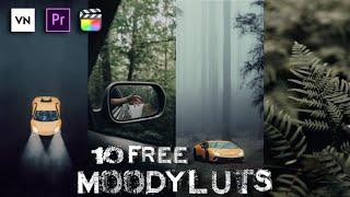 10 Free Moody Free Luts | VN LUTS | Colour Grading In Mobile (VN Editor) | Premiere Pro Luts | FCPX