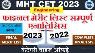 MHT CET 2023: B.E. B.TECH FINAL MERIT LIST ANALYSIS | फाइनल मेरीट लिस्ट सम्पूर्ण एनालिसिस