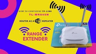 How to Configure TP-LINK (TL-WR840N) Router As a Wi-Fi Repeater/ Range Extender