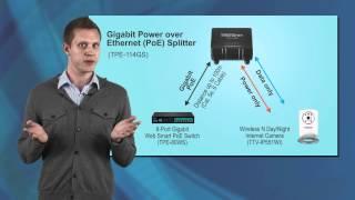 TRENDnet Gigabit Power over Ethernet (PoE) Splitter TPE-114GS