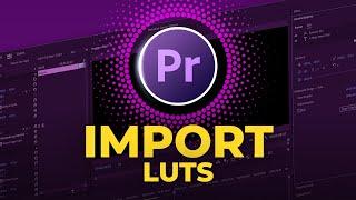 How To Import LUTS To Premiere Pro 2024