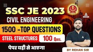 SSC JE Civil Engineering | TOP 1500  Questions | STEEL STRUCTURES (100 Ques.) | By Rehan Sir