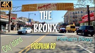 Driving BRONX, New York 4K / Fordham Rd To City Island