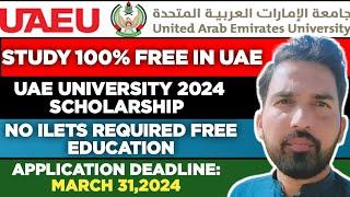 FULLY FUNDED UNITED ARAB EMIRATES UNIVERSITY MASTER PH.D SCHOLARSHIPS 2024-2025 |STUDY FREE IN UAE