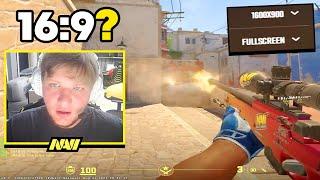 "WHY IS IT LAGGING??" - S1MPLE TRIES 16:9 1600x900 RESOLUTION IN CS2!!