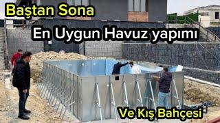 Baştan Sona En Uygun Havuz ve Kocaman Kış Bahçesi Yapımı