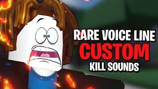 RARE VOICE LINE CUSTOM KILL SOUNDS ID | ROBLOX Strongest Battlegrounds Custom kill sound ids