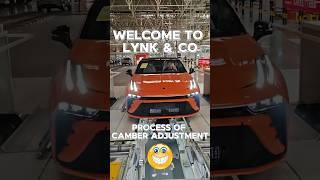 Lynk & Co plant the process of camber adjustment #car #engine #carreview #carvideo #lynkco #tiktok