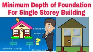 Minimum Depth of Foundation for Single storey Building