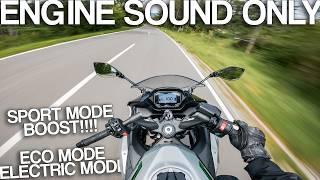 first ever HYBRID MOTORCYCLE in action! Kawasaki Ninja 7 Hybrid sound & riding experience