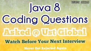 Java 8 Coding Questions asked in UST Global Interview