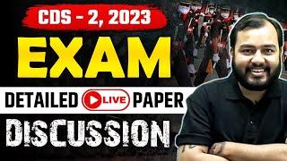 CDS -2, 2023 Live Exam Paper Discussion | PW Sarkari Exam