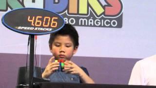 Chan Hong Lik 8.76s solve at Worlds 2015