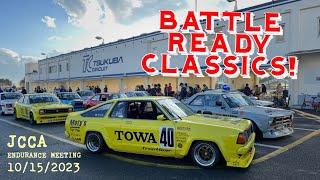 Japanese Classic Cars BATTLE at Tsukuba Circuit! | 旧車 WHEEL to WHEEL Racing | JCCA 2023 | 4K HD ASMR