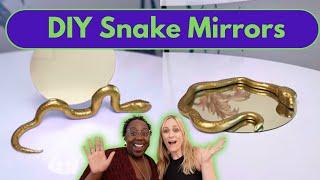 DIY Whimsigoth Snake Mirror & More Halloween Decor | Easy Clay DIY