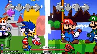 FNF: Sonic & Tails VS Mario & Luigi / Cross Console Clash 2.0 █ Friday Night Funkin' – mods █