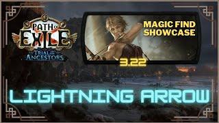 3.22 Lightning Arrow MAGIC FIND showcase - Juiced T16 dunes map