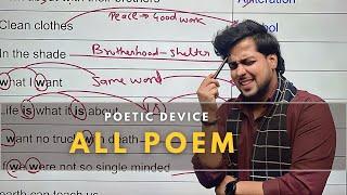 Poetic Device class 12 all poem |  all poetic Device in one shot class 12 by Rahul Dwivedi