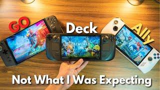 Steamdeck OLED vs Legion GO vs ROG Ally: Long Term Review (Not What I Expected!)