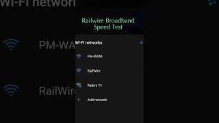 Railwire broadband speed test #speedtest #shorts