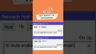 failover mikrotik menggunakan fitur netwatch  #Shorts