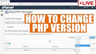 [LIVE] How to change PHP version in cPanel?