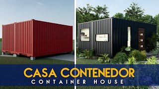  CONTAINER house, PLAN of a small HOUSE made with 20 ft CONTAINERS