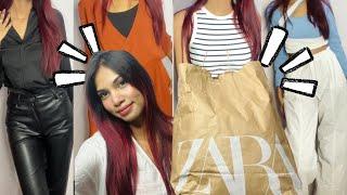 ZARA HAUL 2023|| TRENDY OUTFITS || PARACHUTE PANTS, LEATHER PANTS AND COORD SET.