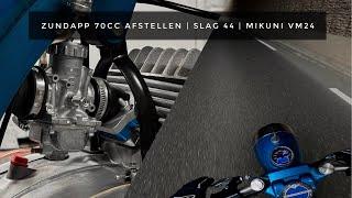 Zundapp 70cc afstellen 115kmpu | Krukas slag 44 | Mikuni VM24