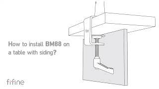 [Tutorial] of Setting up C-clamp of FIFINE BM88 Low-profile Mic Arm on A Table with Modesty Panel