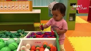 Bayi Lucu Sakura Chan Bermain Belanja Sayur dan Buah Di Playground | Pretend Play