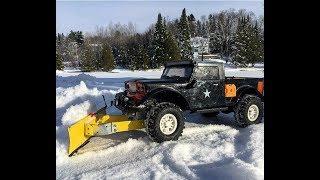 RC Snow Plowing Deep Snow In The Mountains