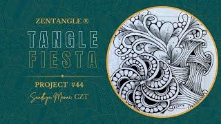 Tangles MOLYGON,CRAZY HUGGINS, FLUX, HOLLIS Tangle Fiesta #44