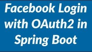 Facebook Login with OAuth2 in Spring Boot | Talk2Amareswaran | #talk2amareswaran