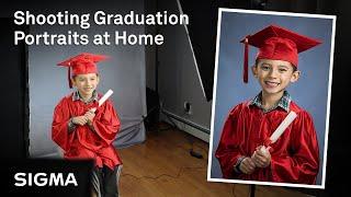 Shooting Graduation Portraits of Kids at Home (Traditional School Picture Style) with Sigma Lenses