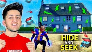 Playing Hide And Seek In Clock Tower Finding 20 Noob Players Chor Police  - Garena Free Fire