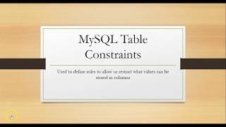 MySQL CONSTRAINTS | Table constraints MySQL|MySQL constraints primary key  UNIQUE KEY FOREIGN KEY