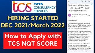TCS NQT off-campus hiring started | How to Apply for Jobs with TCS NQT Score