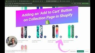 Adding an ‘Add to Cart’ Button on Collection Page in Shopify