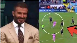 Beckham Crazy reaction to Messi long range goal vs Philadelphia