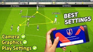 100% BEST SETTINGS eFootball 2024 Mobile || Play Settings, Camera, Audio, Graphics And Fps