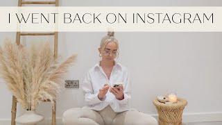 Back on Instagram after 2 years | Social Media Boundaries + Mental Health Tips