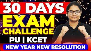 30 Days Exam Challenge | Study Smart Score High#puboard #kcetexam