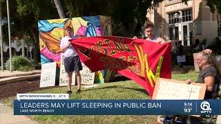 Lake Worth Beach may lift sleeping in public ban