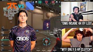 FNC Leo CRACKING 4k CLUTCH on 5 HP gave CHILLS to everyone watching it !! Shahzam & sliggy Reacts