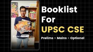 Booklist for UPSC CSE | Prelims, Mains and Sociology Optional